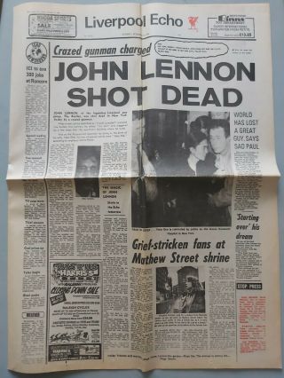 John Lennon Liverpool Echo Dec 9 1980 The Beatles