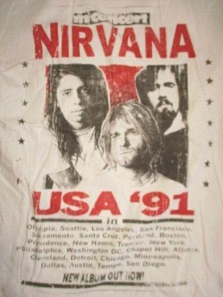 Nirvana In Concert 1991 Kurt Cobain - Dave Grohl - Krist Novoselic (lg) T - Shirt