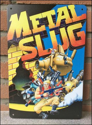 Metal Slug - Rare Metal Wall Tin Sign Arcade Game Poster Snk Neo Geo Neogeo