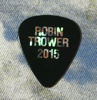 Robin Trower // 2015 Concert Tour Guitar Pick // Black/foil Sparkle