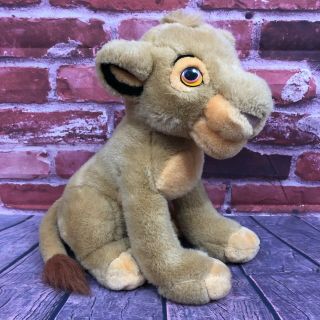 Vintage 90s Disney Store The Lion King Simba Plush Stuffed Animal Toy Medium Sz