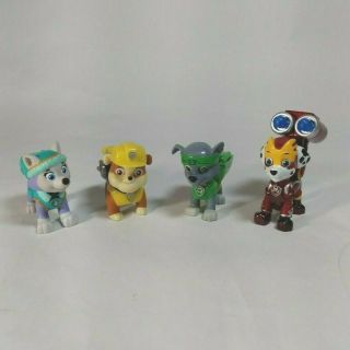 4 Paw Patrol Action Pack Pups Everest Rubble Marshall Rocky Nick Jr Spinmaster