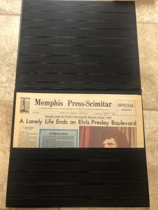 Elvis Presley Death Newspaper Memphis Press Scimitar 1977 - 2 Newspaper’s