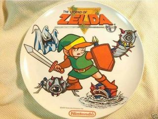 The Legend Of Zelda Link Nintendo Nes Kids Plastic Plate Dish 1989 Peter Pan Ind