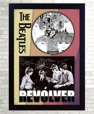 The Beatles Revolver Signed Framed Photo And Cd Disc Presentation Display