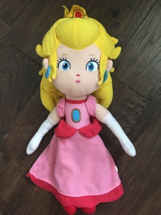 Mario Princess Peach Plush Stuffed Toy Doll 18”