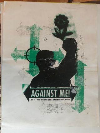 Against Me Screenprinted Poster Gilman Diy