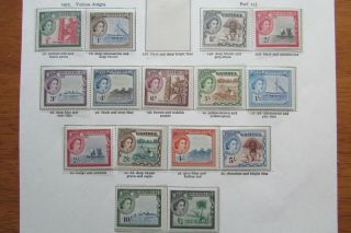 Xl5073: Gambia Complete Qeii Stamp Set To £1 (1953) : Sg171 - 185
