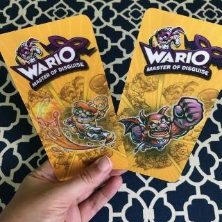 Nintendo Wario: Master of Disguise Lenticular Bookmarks SET OF 2 2