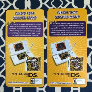 Nintendo Wario: Master of Disguise Lenticular Bookmarks SET OF 2 3