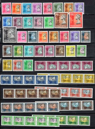 Hong Kong 1992 - 1996 China Qeii Definitives Complete Set Of Mnh Stamps Un/mm
