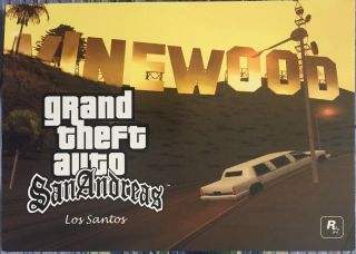 2004 Grand Theft Auto San Andreas Rockstar Rare Postcard,  Bonus