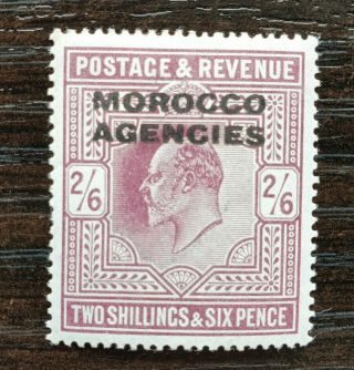 Morocco Agencies King Edward Vii 1907 & Signed 2s6d Dull Purple