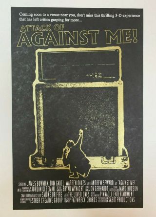 Against Me Tour Poster From Mid - 2000 