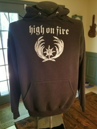 High On Fire Hoodie Sweatshirt Large 2003 Relapse Records Metal Sleep Crowbar
