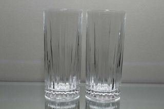 Two (2) Mikasa Crystal Arctic Lights Highball Glasses 6 1/4 " Vintage 10 Oz