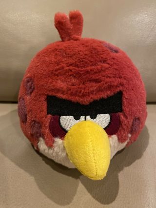 Angry Birds Terence Big Brother Red Plush 5 " Polka Dot Spots Sound