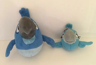 Angry Birds Set Of 2 Rio Blu Macaw Birds Plush Stuffed Animal Toys