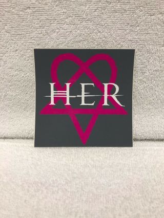 Her Heartagram Sticker (1st Edition,  Rare,  Ville Valo,  Him,  Bam Margera)