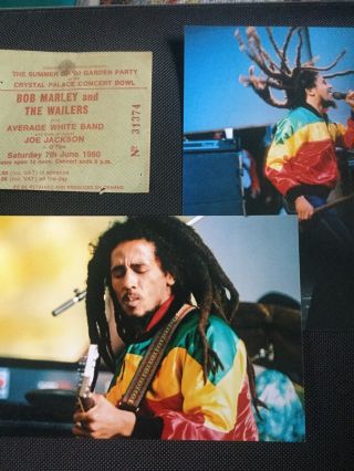 Bob Marley Ticket And Photos 1980 One Of Last Uk Performances