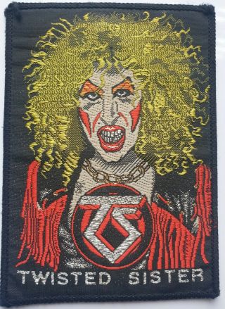 Twisted Sister Vintage Dee Snider Woven Patch Heavy Metal Rock Ts
