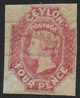 Ceylon Stamps 1857 Sg 4 Reprint Mlh Vf High Value
