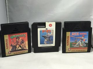 3 Nintendo Nes Tengen Video Game Bundle (sega/ Nintendo Entertainment System)