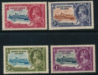 British Solomon Islands 1935 Silver Jubilee Sg 53 - 56 Mnh