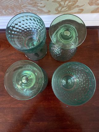 4 Villeroy & Boch BOSTON GREEN Water Goblets Glasses 3947653 3