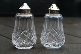 Vintage Waterford Cut Crystal Salt & Pepper Shakers In Retired Kelsey Pattern