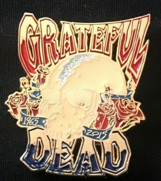 Grateful Dead - Gd 50 Skulls And Roses Pin Mark Serlo Limited Edition