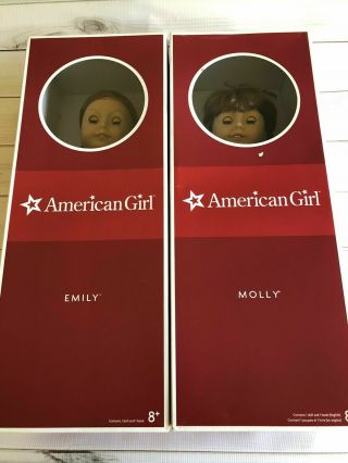 American Girl Doll Molly & Emily 18 " Retired Historical Dolls