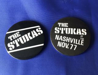 The Stukas Bundle Of 2 Vintage Pin Badges - 2 Designs - Punk