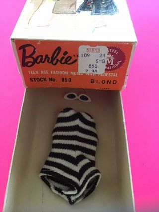 RARE Vintage STOCK No 850 Blonde “TM” BOX 1,  2,  or 3 Ponytail Barbie 2