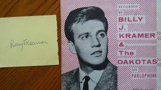Billy J Kramer Signed Page And Sheet Music To Little Children 1960s Pop Star