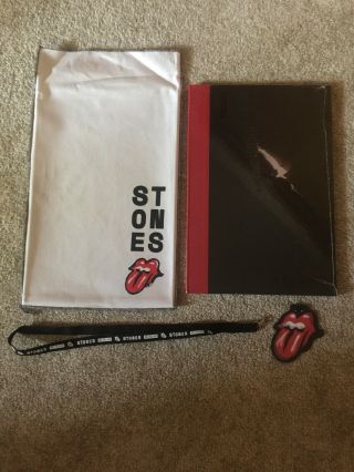 Rolling Stones No Filter Tour 2019 Lithographs Soft Book Cover Bag & Lanyard