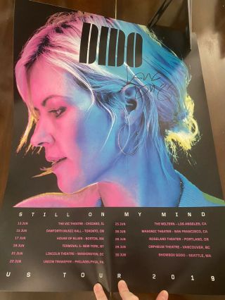 Dido Still On My Mind - U.  S.  Tour Poster 2019 - Signed Dido