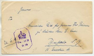Jamaica 1942 German Prisoner Of War Internment Cover To Aid Committee In Usa