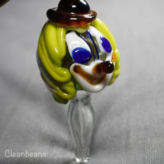 Murano Art Glass Clown Head Wine Bottle Stopper