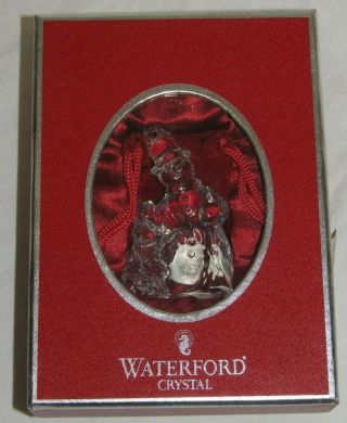 Waterford Crystal 2007 Jolly Snowman Christmas Ornament 142739 Box