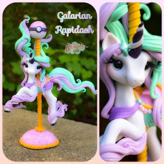 Whisper Fillies Carousel Rapidash Unicorn Pony Figurine Handmade Doll