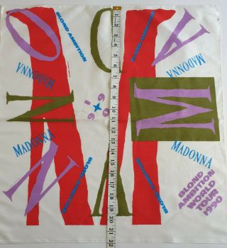 MADONNA 1990 BLOND AMBITION WORLD TOUR CLOTH BANDANA POP VINTAGE DANCE 3