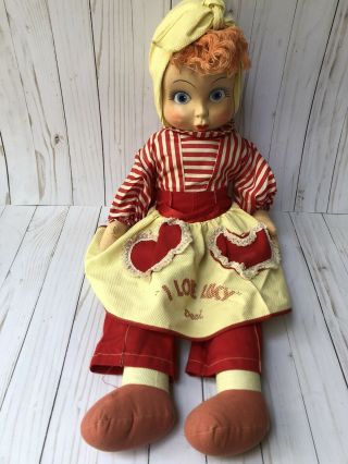 Rare Vintage 1953 I Love Lucy Doll Plush Soft Body