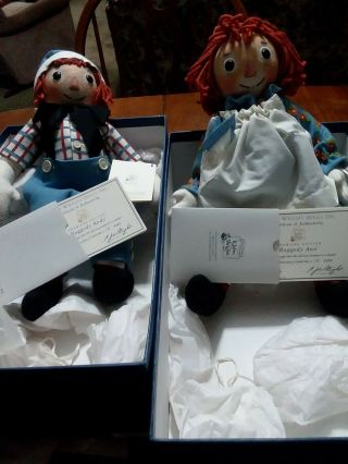 R John Wright Raggedy Ann And Andy 18 " 2004