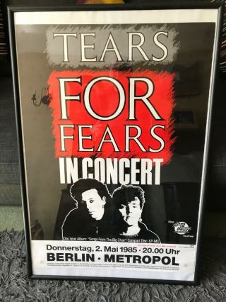 Tears For Fears Ultra Rare 1985 Berlin Concert Tour Poster