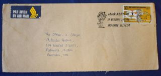 Singapore 1974 Check Address If Wrong Slogan Cancel To Australia Cover Kkm66691