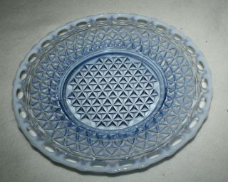 Vintage Imperial Glass Katy Blue Dinner Plate