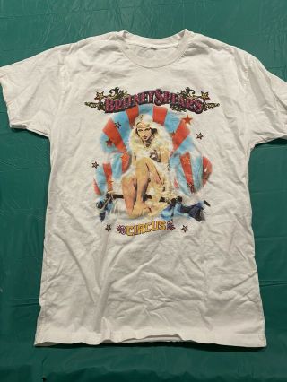 Britney Spears 2009 Circus Tour Shirt M White