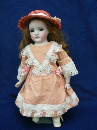 Antique 12 " Kling Closed Mouth Bisque Doll 123 Chubby Girl