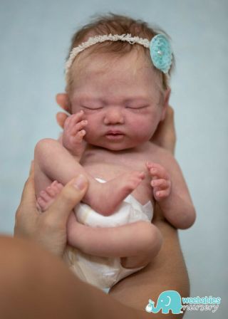 Rumi Full Body Preemie 16 Inch Solid Silicone Realistic Baby Doll W/drink & Wet